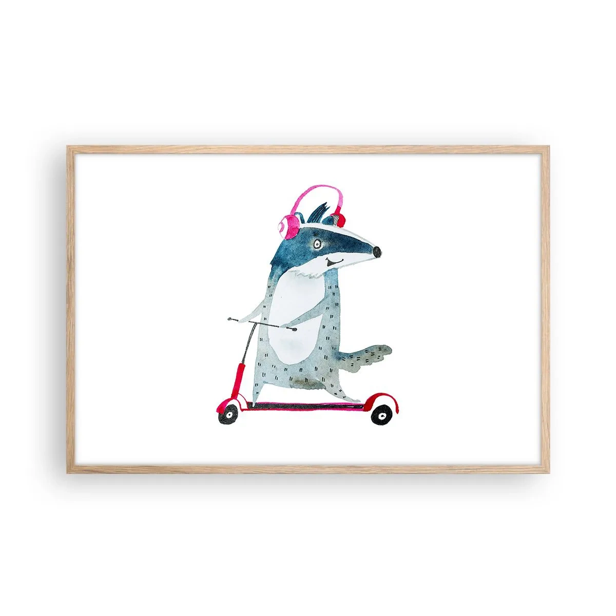 Poster in cornice rovere chiaro - Tassi di gioia - 91x61 cm