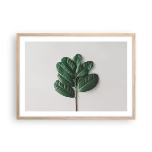 Poster in cornice rovere chiaro - Il disegno della natura stessa - 70x50 cm