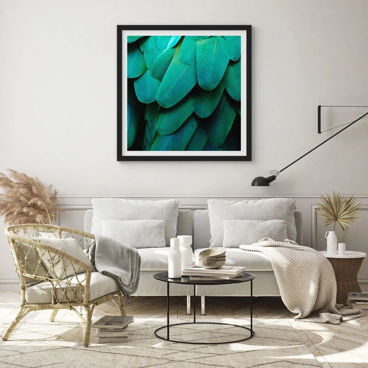 Poster in cornice nera - Precisione da pappagallo - 30x30 cm