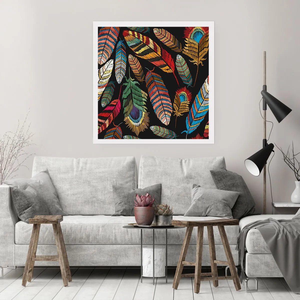 Poster - Il carnevale degli uccelli - 30x30 cm