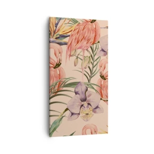 Quadro su tela - Stampe su Tela - Un ballo rosa nei fiori - 55x100 cm