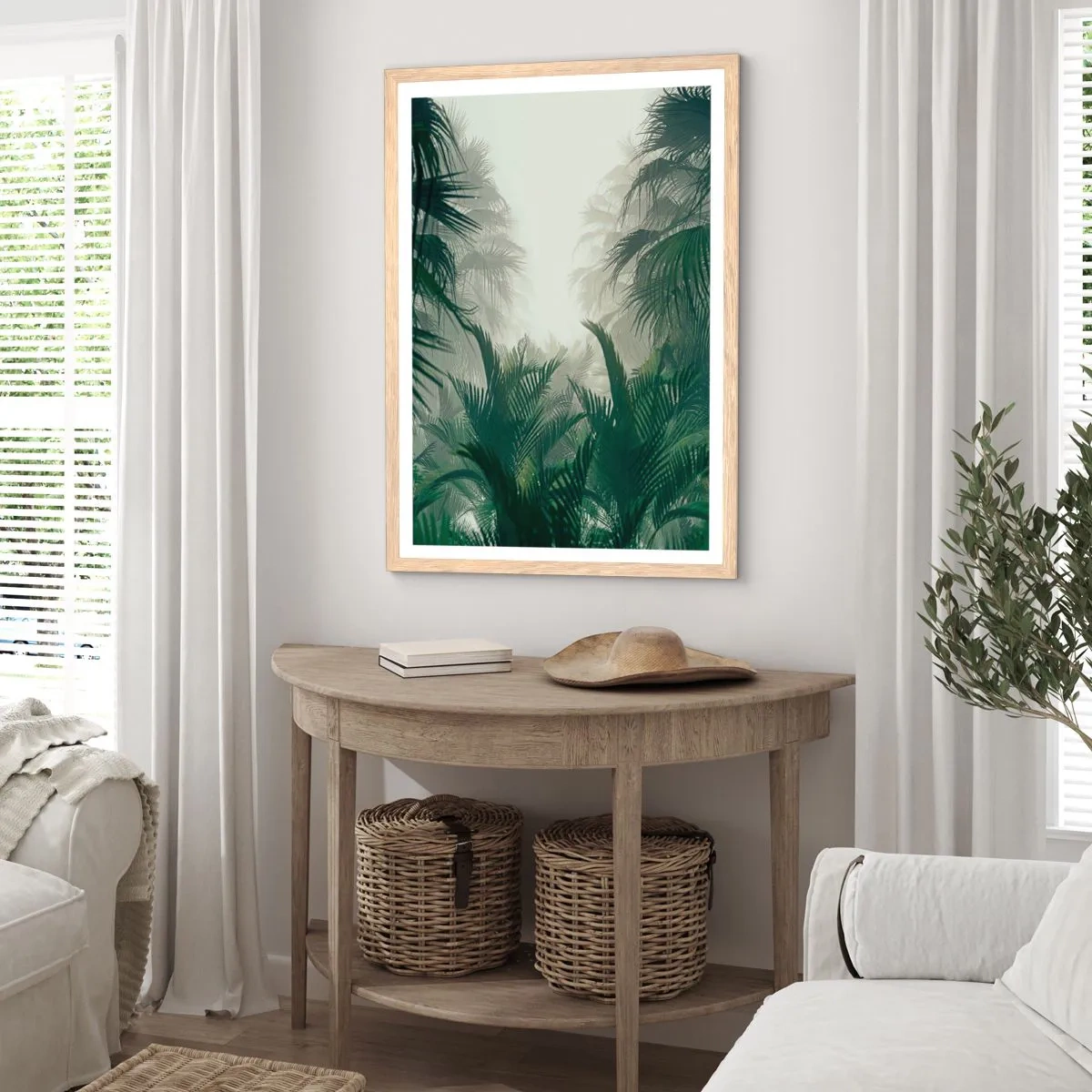 Poster in cornice rovere chiaro - Mistero dei tropici - 70x100 cm