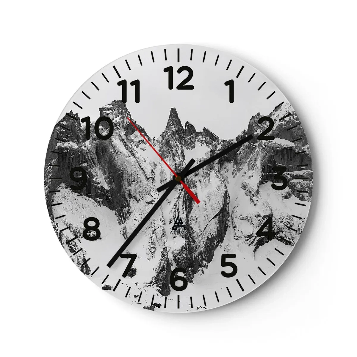 Orologio da parete - Orologio in Vetro - Cresta minacciosa di granito - 40x40 cm