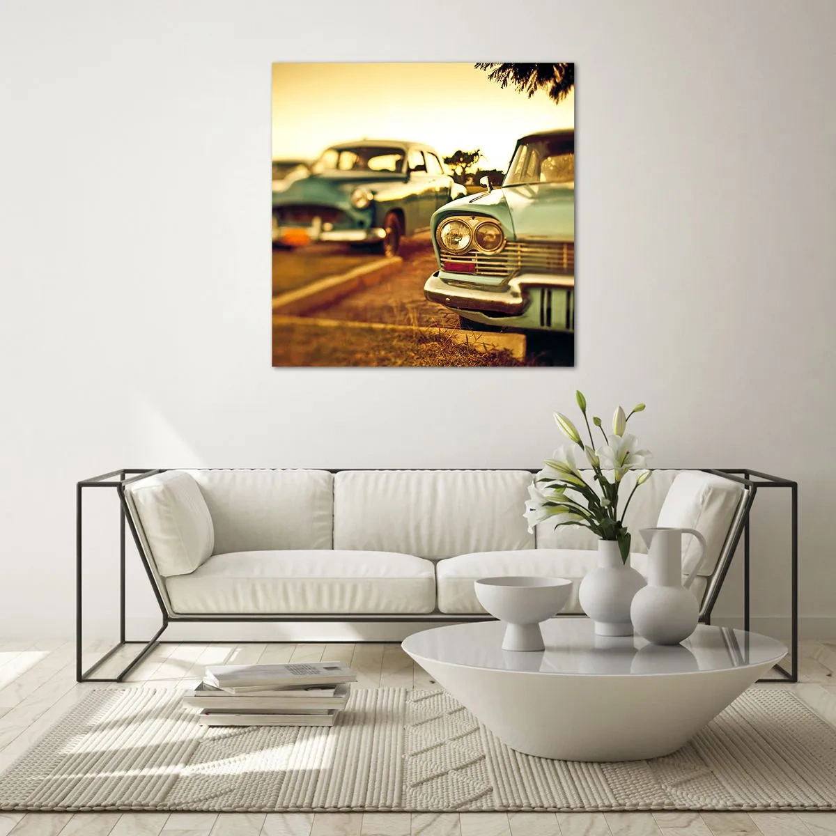 Quadro su vetro - Aspettiamo, vediamo - 30x30 cm