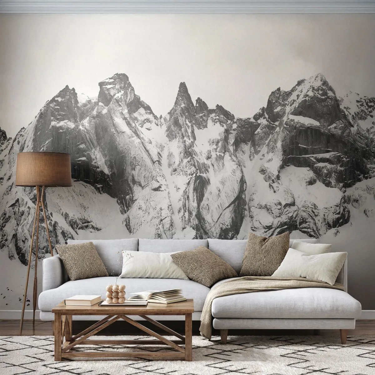 Fotomurali Premium Canvas - Cresta minacciosa di granito - Paesaggio, Montagne, Alpi - 250x175 cm