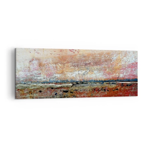 Quadro su tela - Stampe su Tela - Una composizione astratta ispirata al mare e alla natura. - 140x50cm - Forse è il mare - Decorazione murale moderna per soggiorno e camera da letto ARTTOR