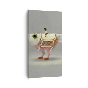 Quadro su tela - Stampe su Tela - Il cavaliere del pesce - 55x100 cm