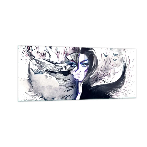 Quadro su vetro - Bella e demoniaca - 100x40 cm