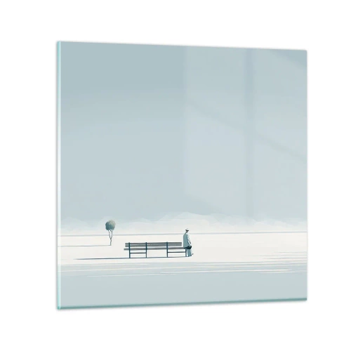 Quadro su vetro - Si, aspetto. - 70x70 cm