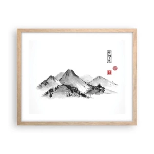 Poster in cornice rovere chiaro - Troppo lontano - 50x40 cm