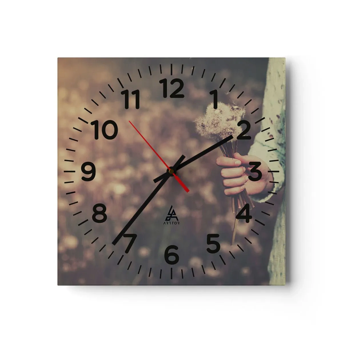 Orologio da parete - Orologio in Vetro - Fermali per favore - 40x40 cm