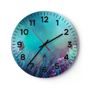 Orologio da parete - Orologio in Vetro - La vita segreta del prato - 30x30 cm