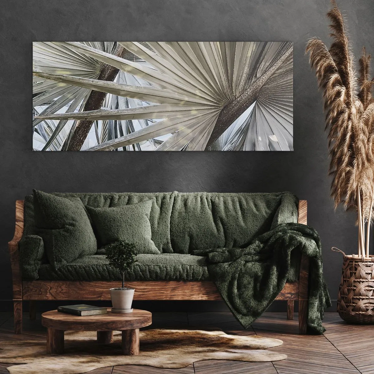 Quadro su tela - Stampe su Tela - Ventagli dei tropici - 100x40 cm