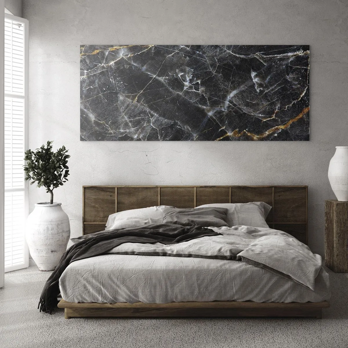 Quadro su vetro - La vita interiore delle pietre - 90x30 cm