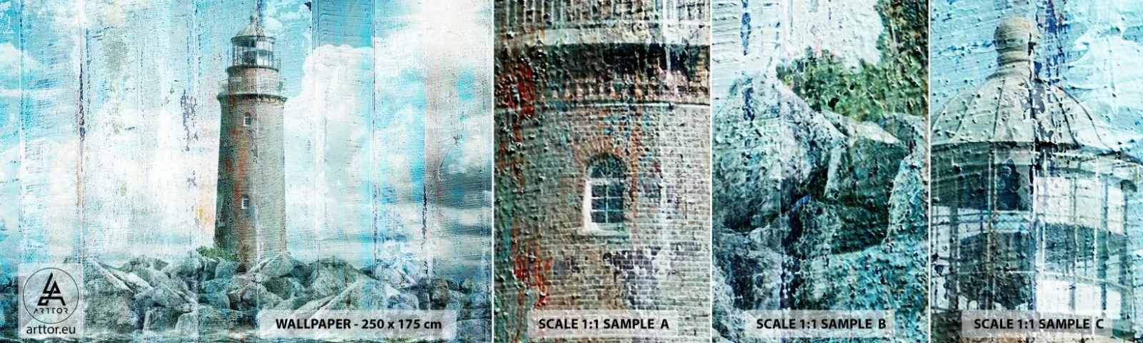 Campione Di Fotomurale Standard Eco - Sul vecchio albero - Astrazione, Faro, Mare - 100x30 cm