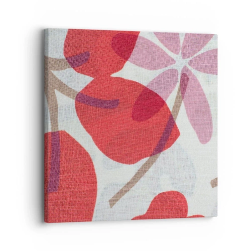 Quadro su tela - Stampe su Tela - Composizione di fiori in rosa - 30x30 cm