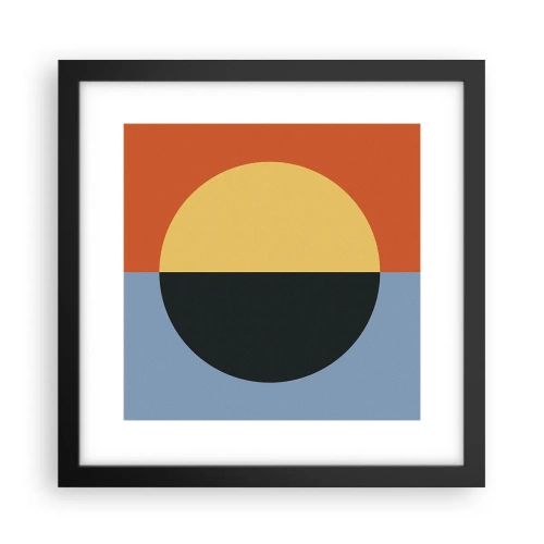 Poster in cornice nera - Composizione di caldo e freddo - 30x30 cm