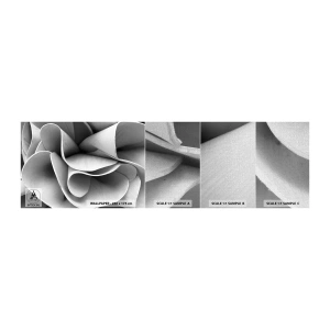 Campione di Fotomurale Premium Canvas - Avviene nello spazio - Astrazione, Pezzo, Bianco e nero - 100x30 cm