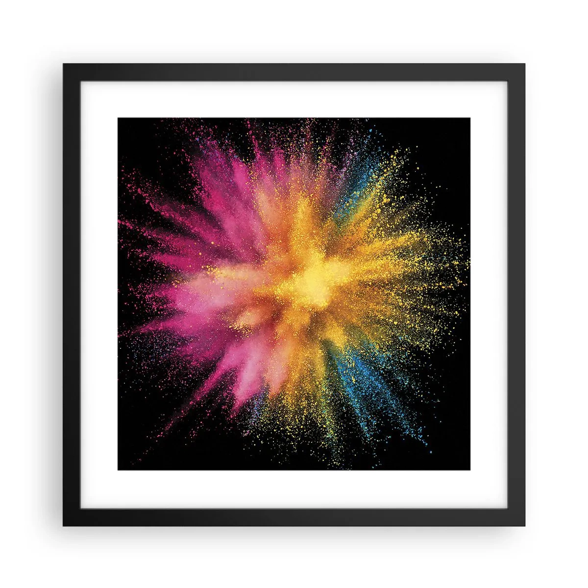 Poster in cornice nera - La nascita dei colori - 40x40 cm