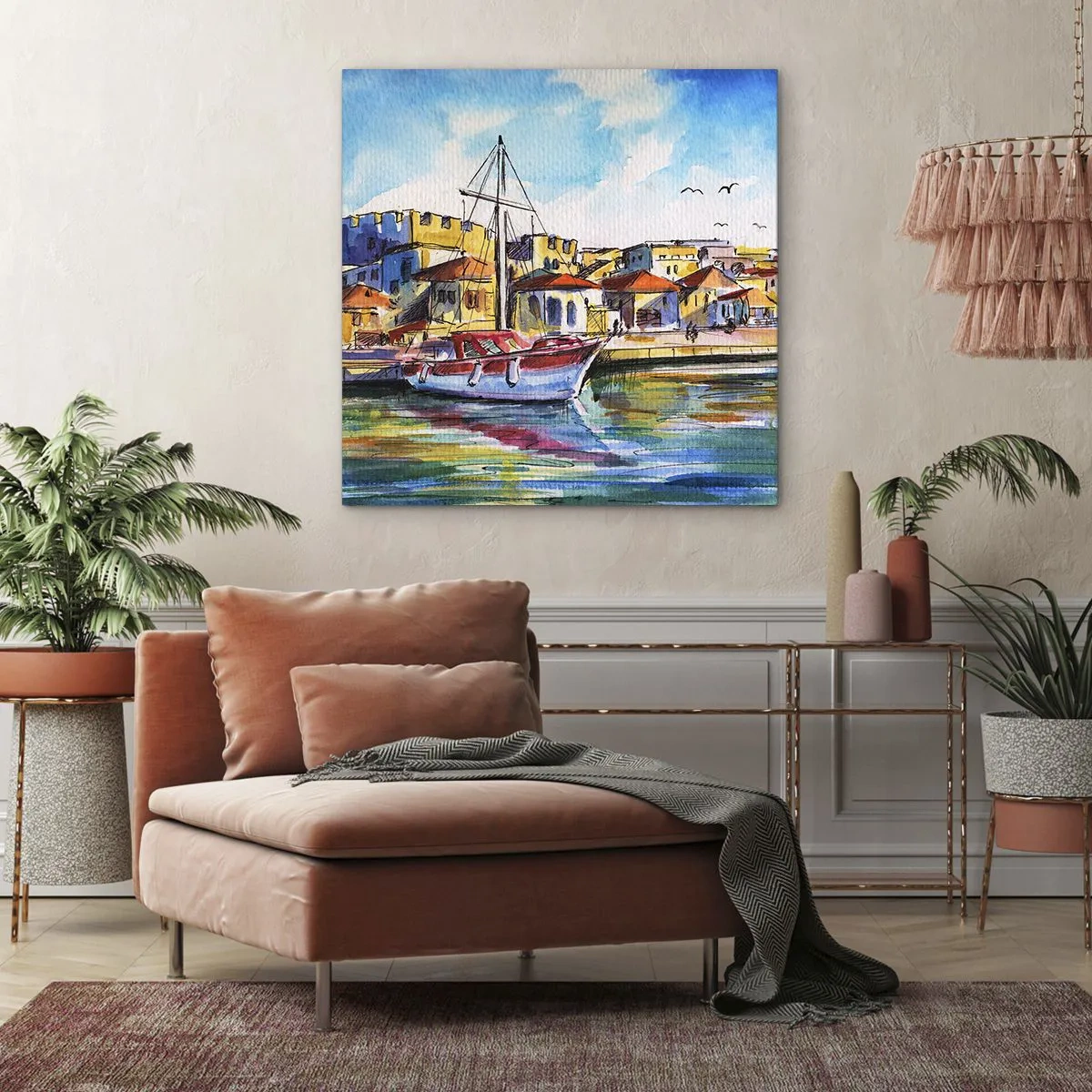 Quadro su tela - Stampe su Tela - Un colorato pomeriggio - 30x30 cm