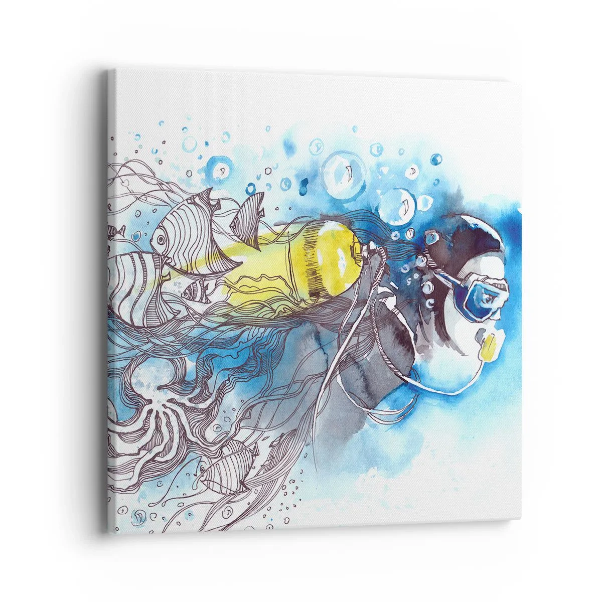 Quadro su tela - Stampe su Tela - Il grande blu - 40x40 cm