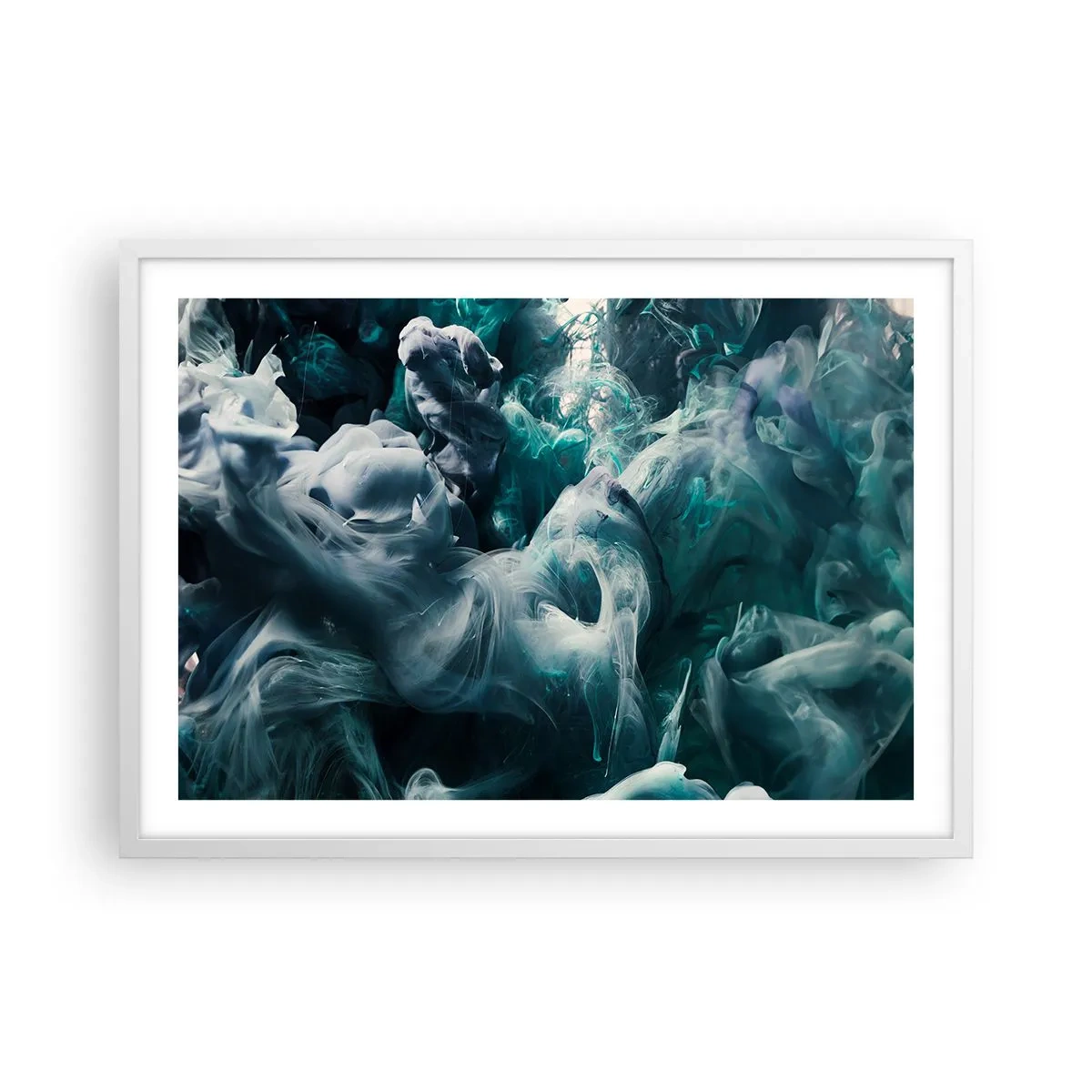 Poster in cornice bianca - Il movimento dei colori - 70x50 cm