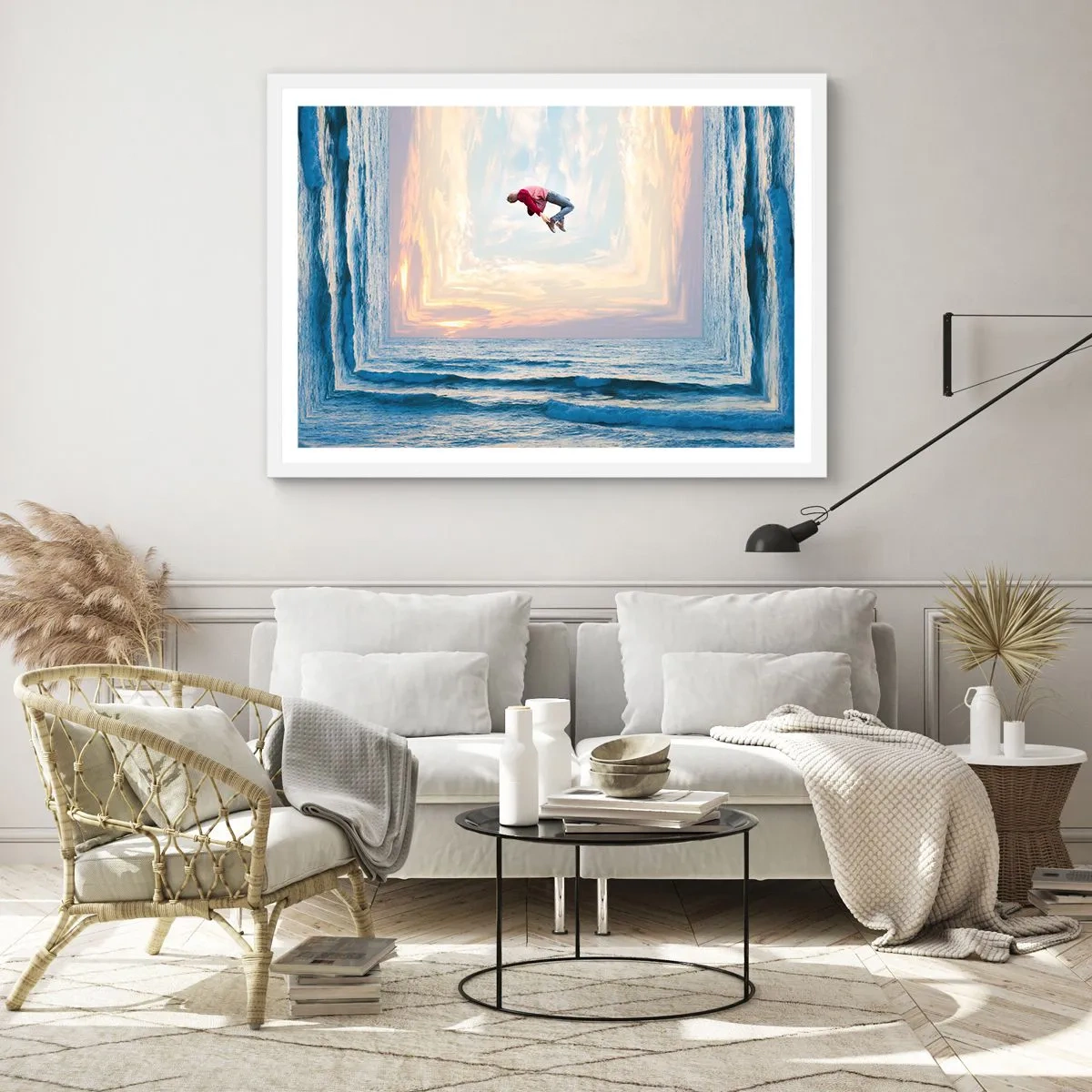 Poster in cornice bianca - In un'altra dimensione - 50x40 cm