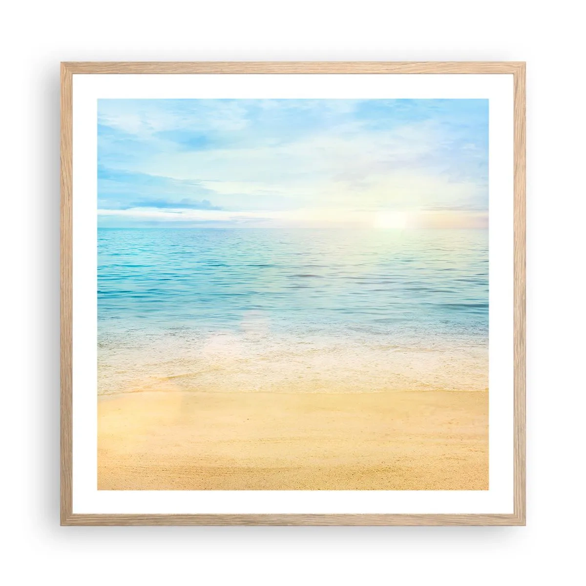 Poster in cornice rovere chiaro - Il grande blu - 60x60 cm