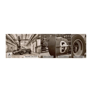 Campione di Fotomurale Premium Canvas - Il riposo del vincitore - Formula 1, retrò, Settore automobilistico - 100x30 cm