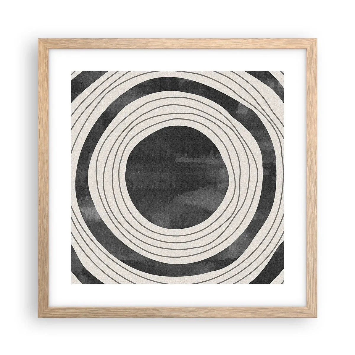 Poster in cornice rovere chiaro - Proprio al centro - 40x40 cm