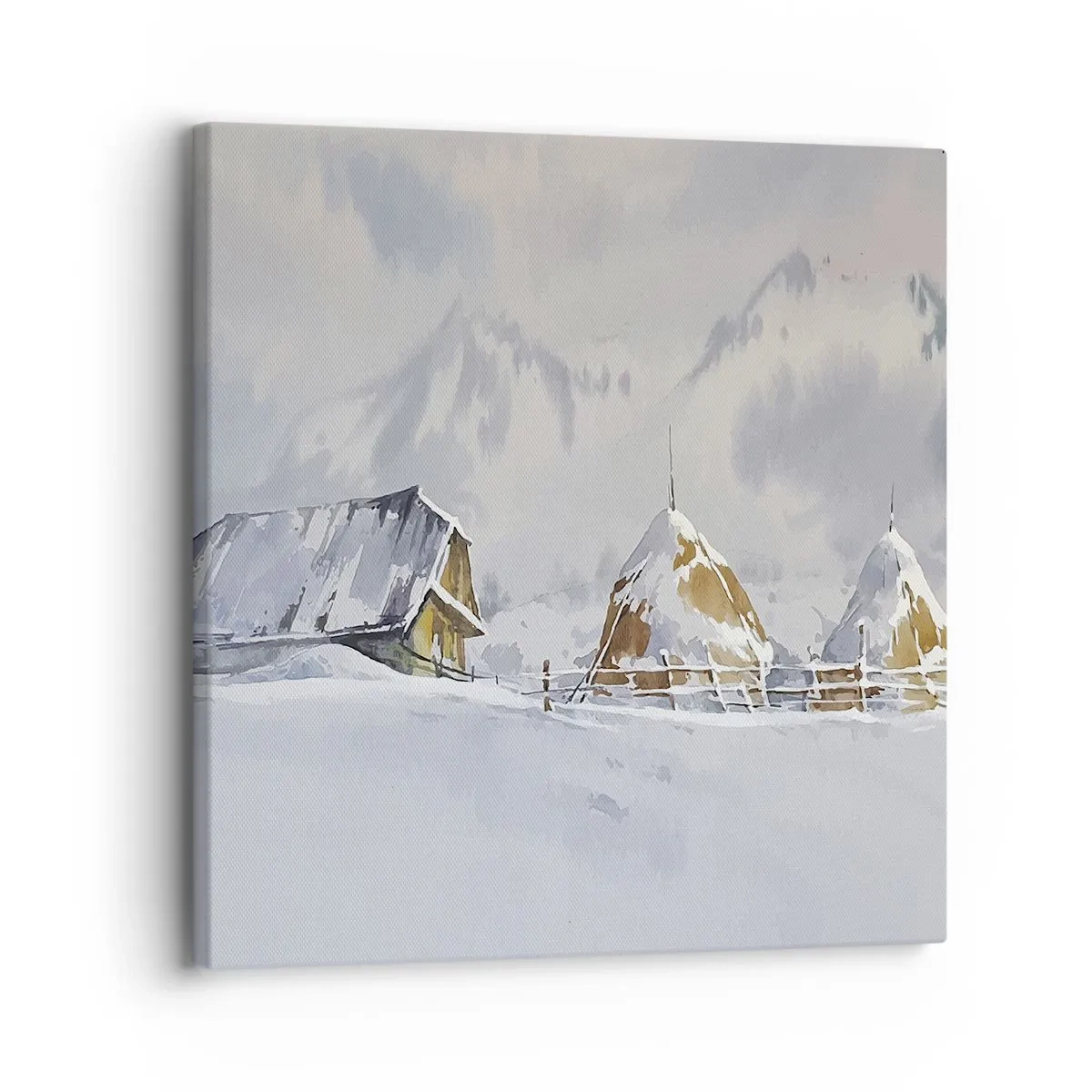Quadro su tela - Stampe su Tela - Nella valle innevata - 30x30 cm