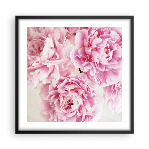 Poster in cornice nera - Nel fasto rosa - 50x50 cm