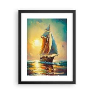 Poster in cornice nera - A gonfie vele - 30x40 cm