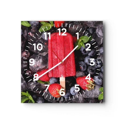 Orologio da parete - Orologio in Vetro - Il sapore della calda estate - 30x30 cm