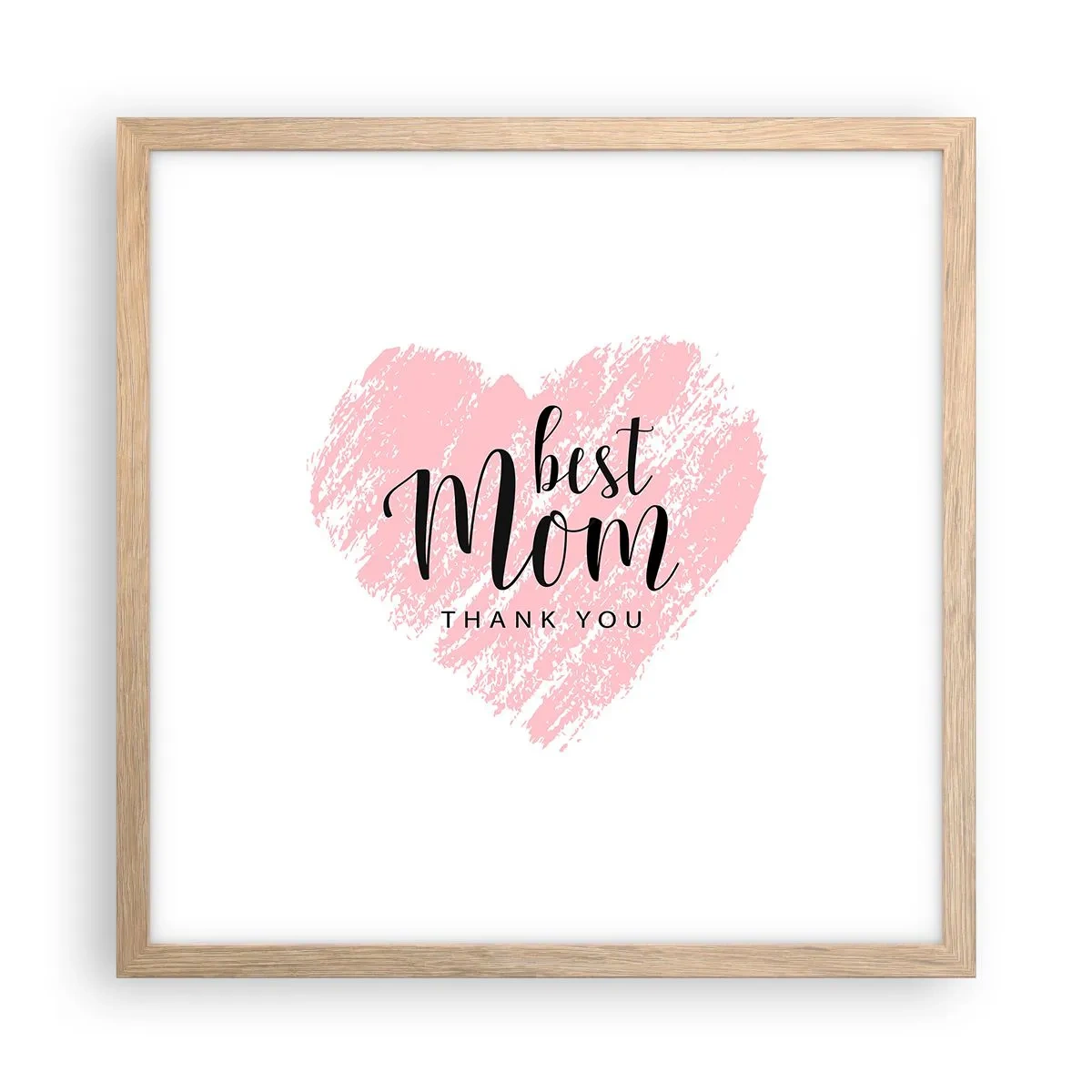 Poster in cornice rovere chiaro - È sempre il momento giusto - 40x40 cm