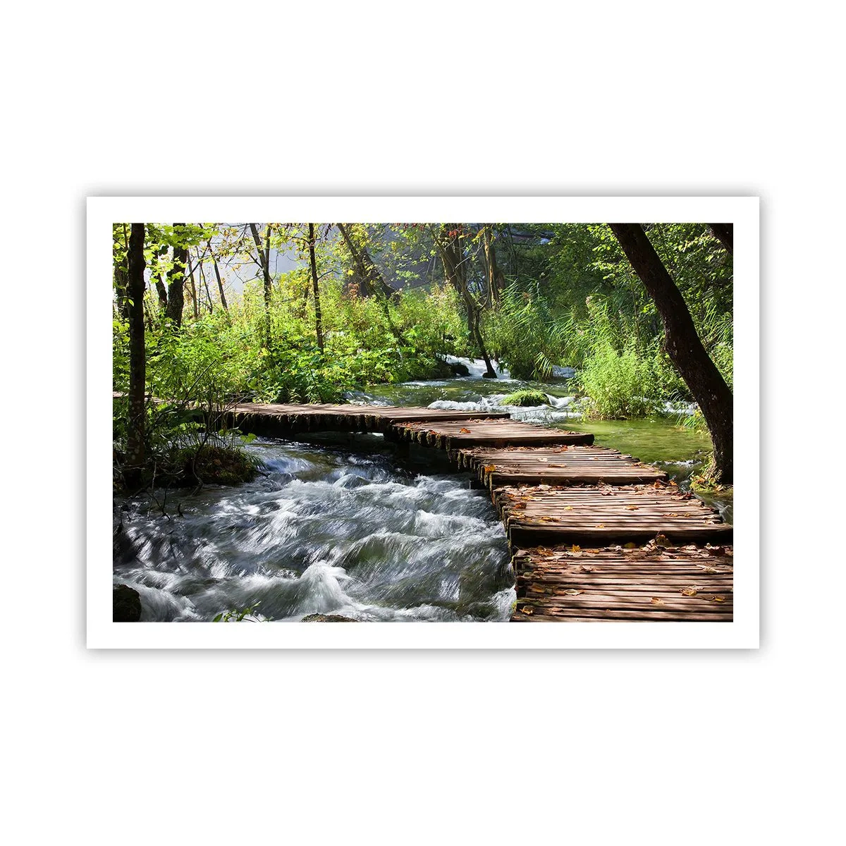 Poster - Sulla cascata spumeggiante - 91x61 cm