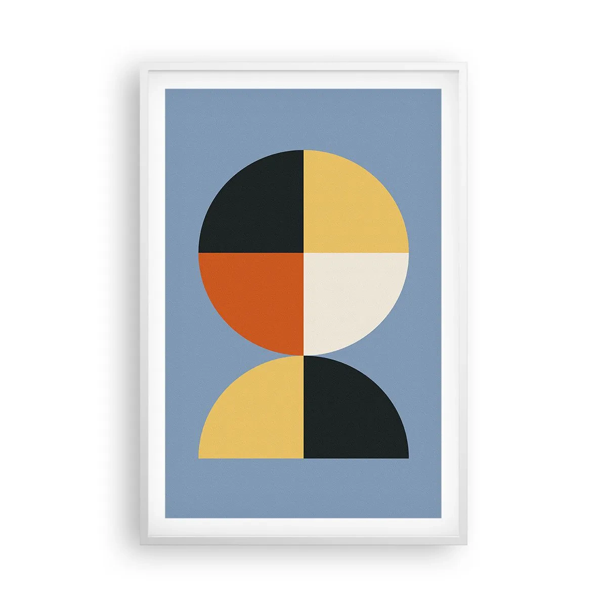 Poster in cornice bianca - Guarda e conta - 61x91 cm