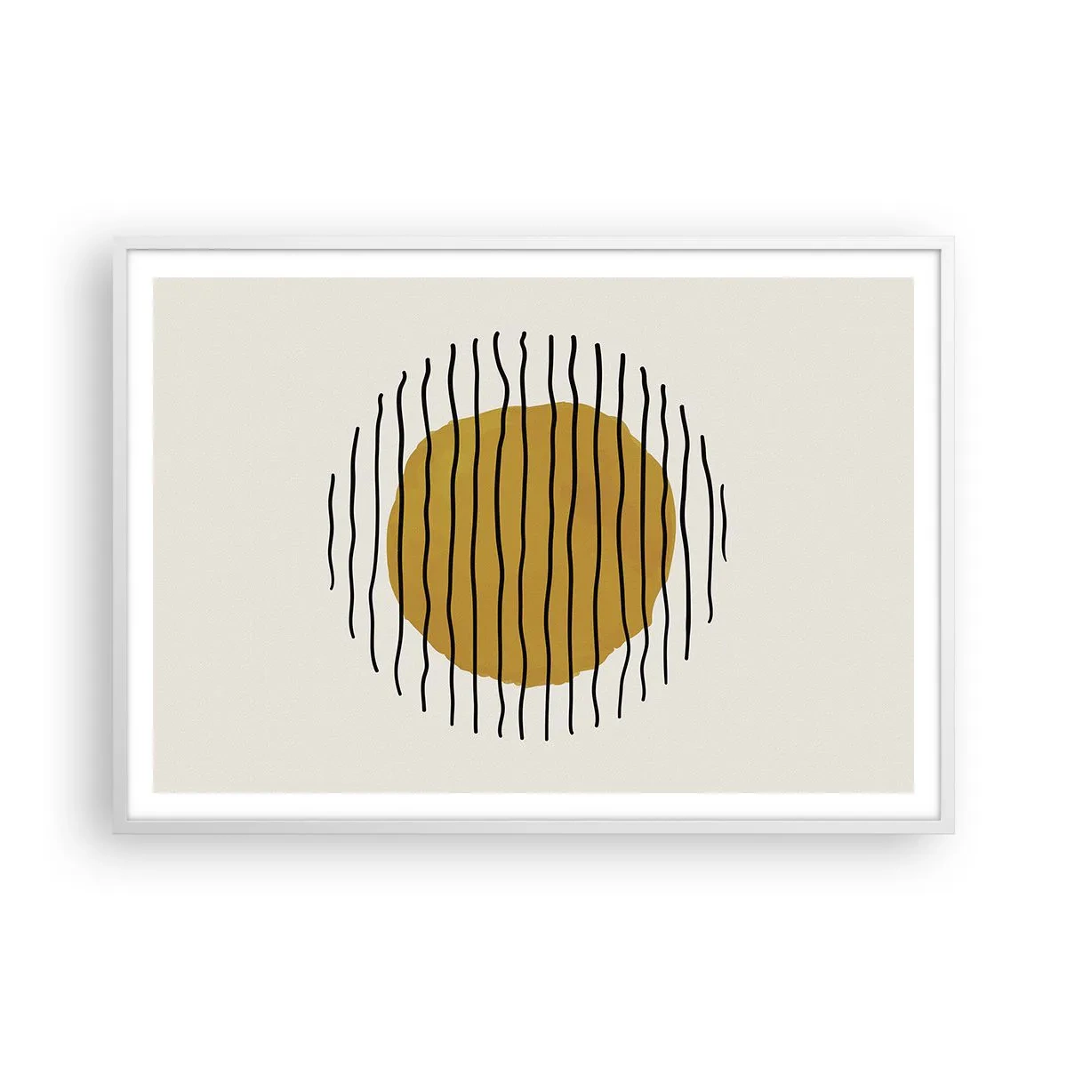 Poster in cornice bianca - Astrazione fremente di calore - 100x70 cm