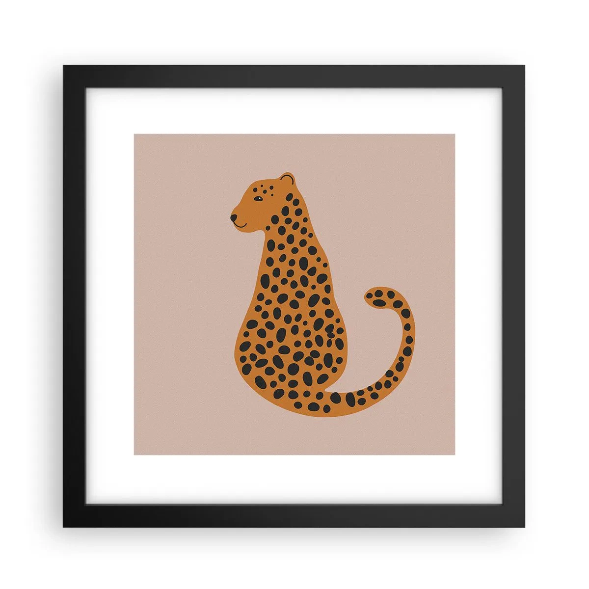 Poster in cornice nera - Il leopardo è un motivo di moda - 30x30 cm