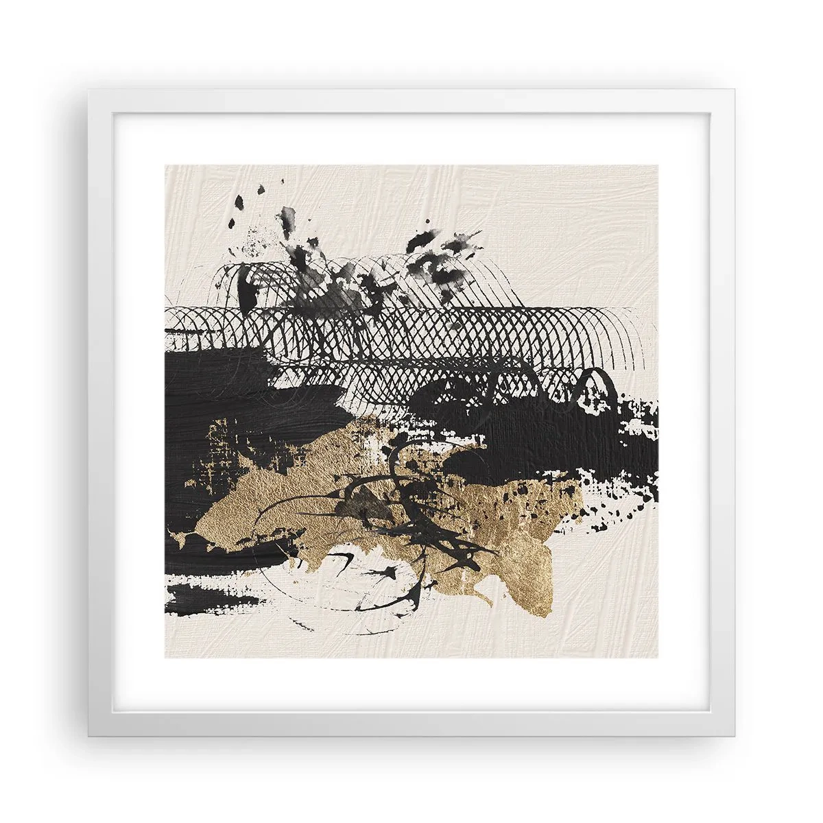 Poster in cornice bianca - Composizione con passione - 40x40 cm