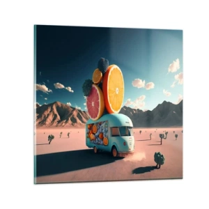 Quadro su vetro - Il sapore delle vacanze - 30x30 cm
