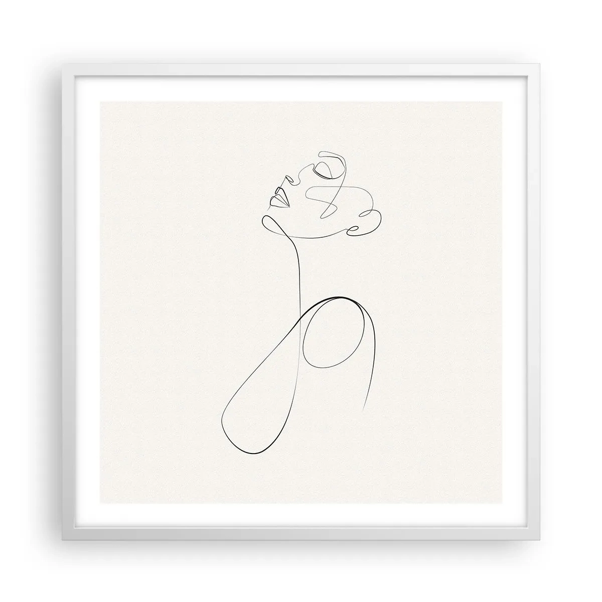 Poster in cornice bianca - Avvolta nei sogni - 60x60 cm