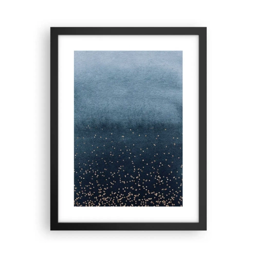 Poster in cornice nera - Composizione: fasi blu - 30x40 cm