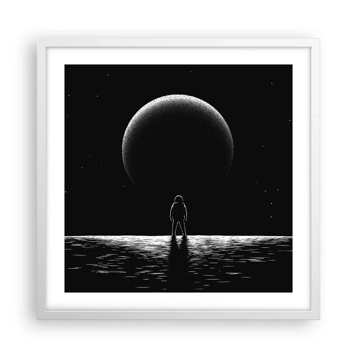 Poster in cornice bianca - Faccia a faccia - 50x50 cm