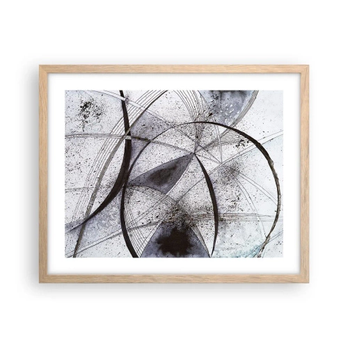 Poster in cornice rovere chiaro - Fantasia futuristica - 50x40 cm