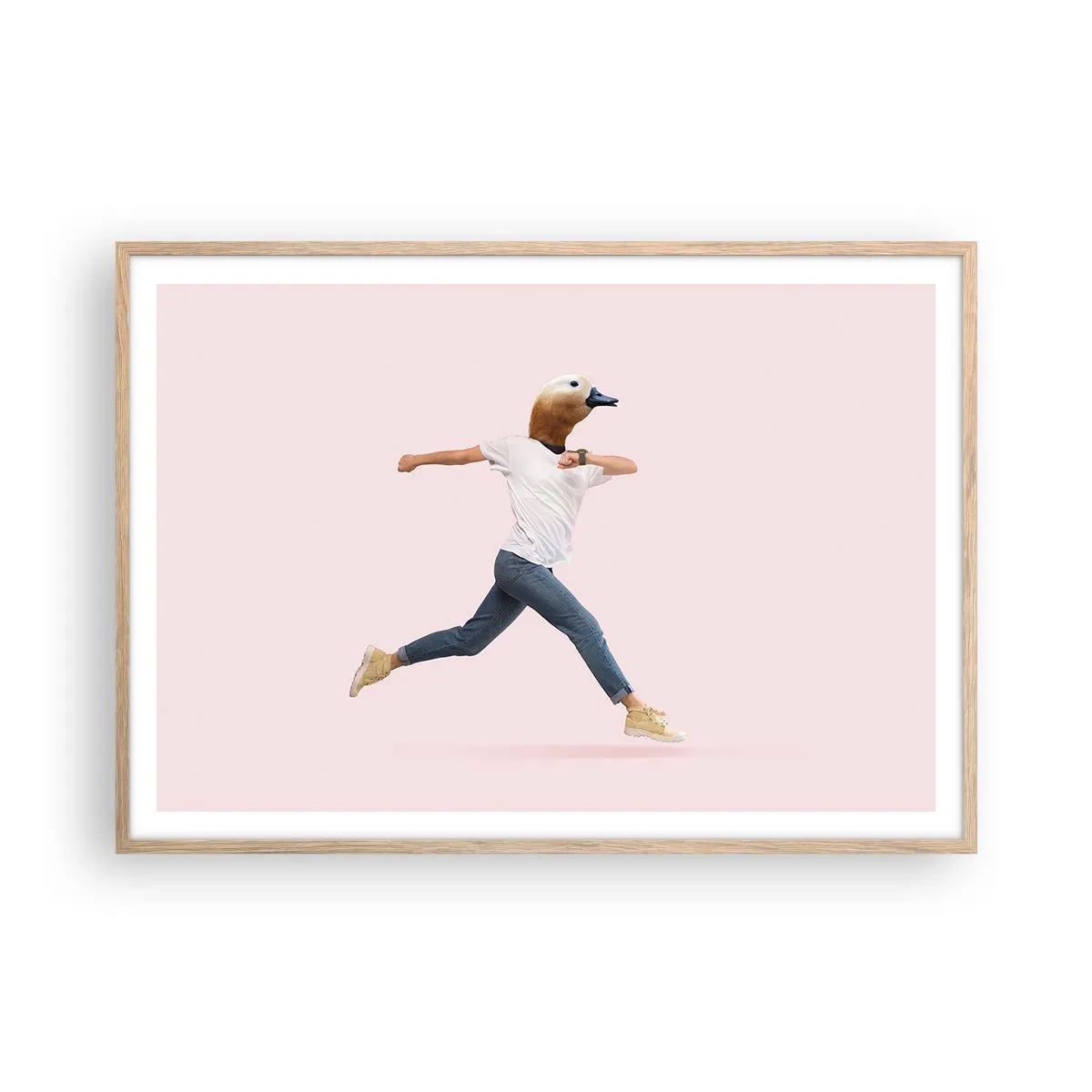 Poster in cornice rovere chiaro - Un pizzico di assurdo - 100x70 cm