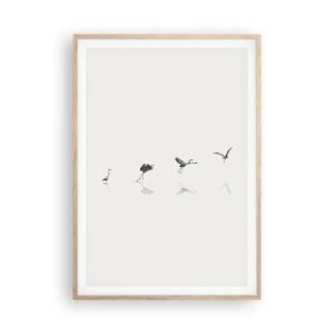 Poster in cornice rovere chiaro - Quattro semplici passi - 70x100 cm