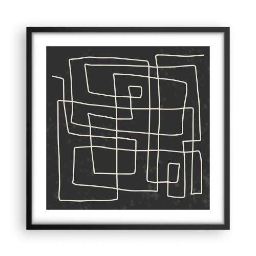 Poster in cornice nera - Non è così semplice - 50x50 cm