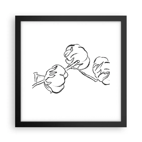 Poster in cornice nera - Piumino di cotone - 30x30 cm