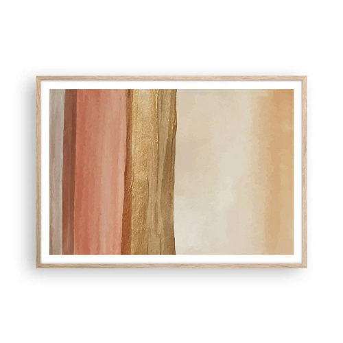 Poster in cornice rovere chiaro - Composizione verticale - 100x70 cm